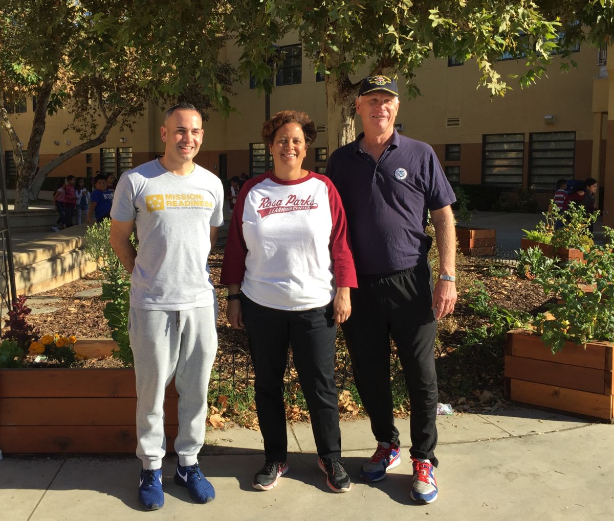 Site visit with RADM Sullivan at LAUSD's Rosa Parks Learning Center in North Hills, Los Angeles. 